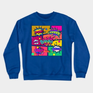 Girly Comic Book Geek Chic Style Crewneck Sweatshirt